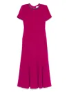 Roland Mouret Diamante Neck Light Cady Midi Dress