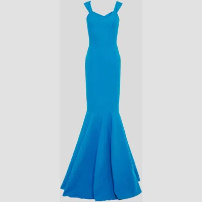 Pre-owned Roland Mouret Cotton Gown 10 In Blue