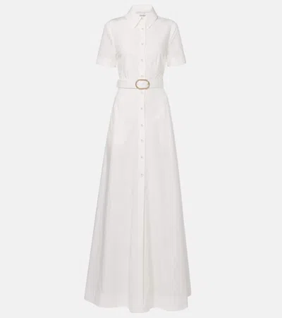 Roland Mouret Cotton Poplin Shirt Dress In White