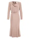 Roland Mouret Cowl-neck Midi Dress In Pink