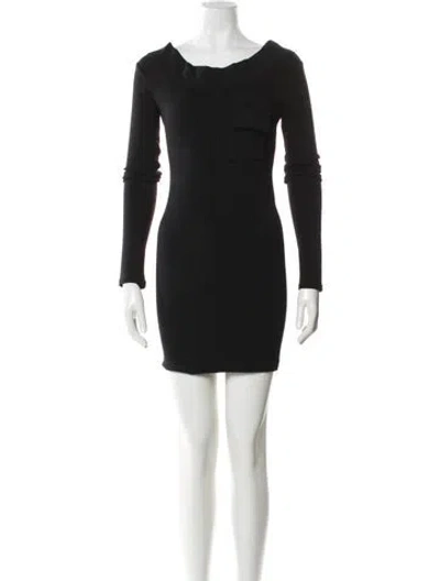 Pre-owned Roland Mouret Cowl Neck Mini Dress In Black