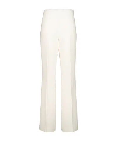 Roland Mouret Cream Wide Fit Stretch Crepe Trousers In White