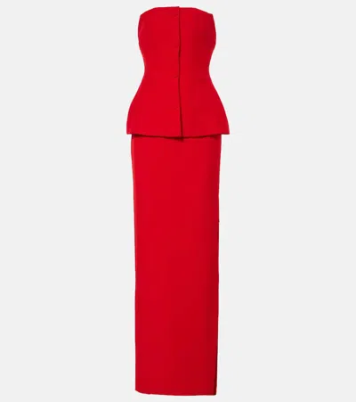 Roland Mouret Crêpe Gown In Red