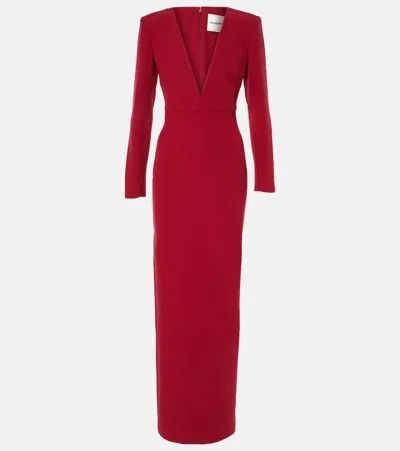 Roland Mouret Crêpe Gown In Red
