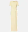 Roland Mouret Crêpe Gown In Yellow