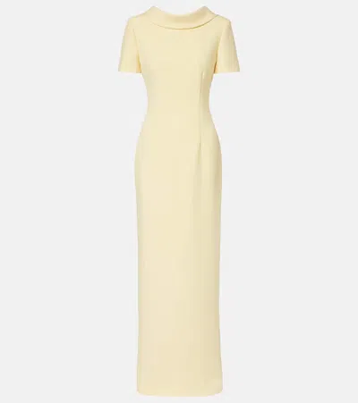 Roland Mouret Crêpe Gown In Yellow