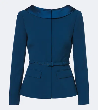Roland Mouret Crêpe Jacket In Blue