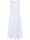 Roland Mouret Crepe Midi Dress In 蓝色