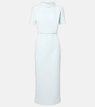 Roland Mouret Crêpe Midi Dress In Blue