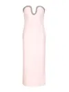 Roland Mouret Crepe Midi Dress In Pink