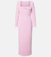 Roland Mouret Crêpe Midi Dress In Pink