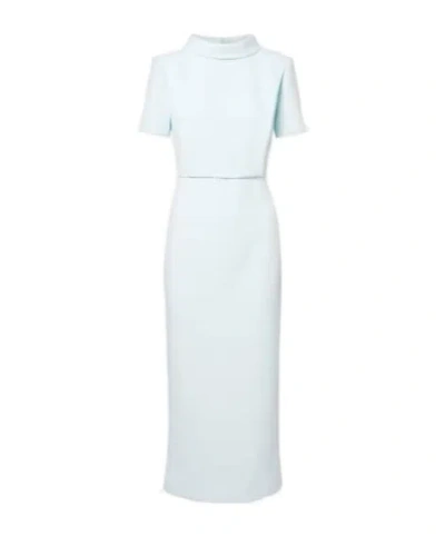 Roland Mouret Crêpe Midi Dress In White