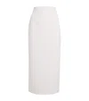 Roland Mouret Womens Cream Crepe Split Stretch-woven Midi Skirt In White