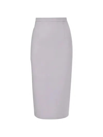 Roland Mouret Crepe Midi Skirt In Pink