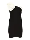Roland Mouret Crepe Flower Mini Dress In Black