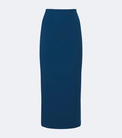 Roland Mouret Crêpe Pencil Skirt In Blue