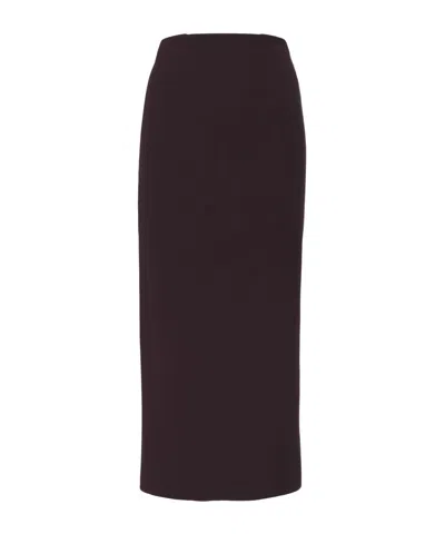 Roland Mouret Crêpe Pencil Skirt In Brown