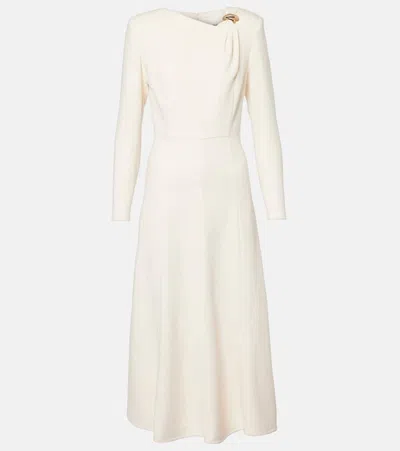 Roland Mouret Crêpe Satin Cocktail Dress In White