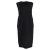 Roland Mouret Crepe Strapless Sheath Dress In Black Wool