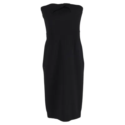 Roland Mouret Crepe Strapless Sheath Dress In Black Wool