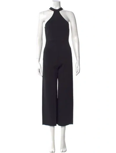 Pre-owned Roland Mouret Crew Neck Jumpsuit In Black