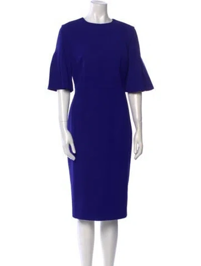 Pre-owned Roland Mouret Crew Neck Knee-length Dress W/ Tags In Purple