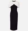 Roland Mouret Crystal-embellished Crêpe Cocktail Dress In Black