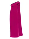 Roland Mouret Womens Embellished-sash One-shoulder Woven Gown Dark Pink In Purple