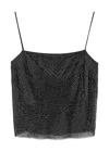 Roland Mouret Crystal-embellished Silk-chiffon Tank In Black