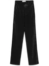 Roland Mouret Crystal-embellished Trousers In Schwarz