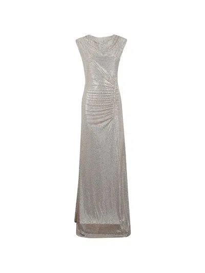 Roland Mouret Crystal-embellished Ruched Maxi Dress In Multi