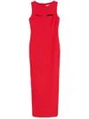 Roland Mouret Cut-out Crepe Maxi Dress In Red