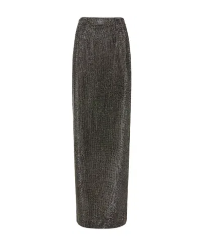 Roland Mouret Diamante Embellished Extra-long Skirt In Black