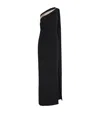 Roland Mouret Diamante One-shoulder Gown In Black