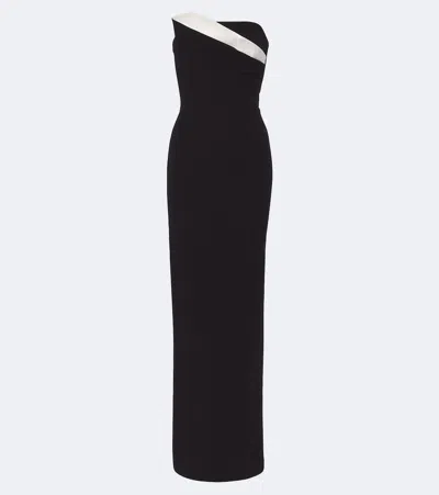 Roland Mouret Draped Bustier Gown In Black