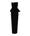 Roland Mouret Draped Crepe Gown In Black