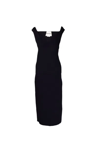 Roland Mouret Off The Shoulder Maxi Dress In Black