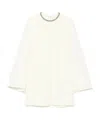 Roland Mouret Women Cape Sleeve Embellished Cady Mini Dress In Light Yellow