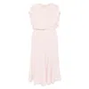 Roland Mouret Belted Midi Dress In Pink