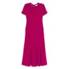 Roland Mouret Diamante Neck Light Cady Midi Dress