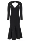 Roland Mouret Gown Maxi Dress With Cut Out Details And Shoulder Cover In Black