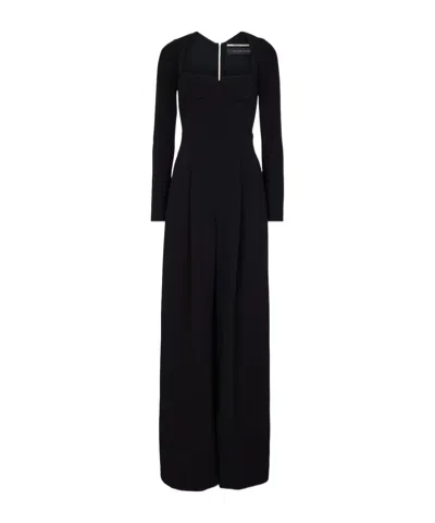 Roland Mouret Elastic Crepe Jumpsuit In Black