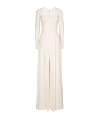 Roland Mouret Elastic Crepe Jumpsuit In White