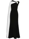 Roland Mouret Embellished Asymmetric Gown In Black