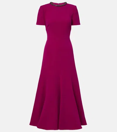 Roland Mouret Embellished Cady Midi Dress