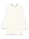 Roland Mouret Women Cape Sleeve Embellished Cady Mini Dress In Yellow