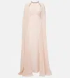 Roland Mouret Verzierte Robe Aus Seidenchiffon In Beige