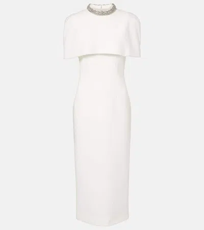Roland Mouret Embellished Crêpe Cocktail Dress In White