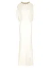 Roland Mouret Bridal Embellished Caped Gown In White