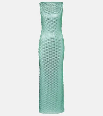 Roland Mouret Embellished Maxi Dress In Green